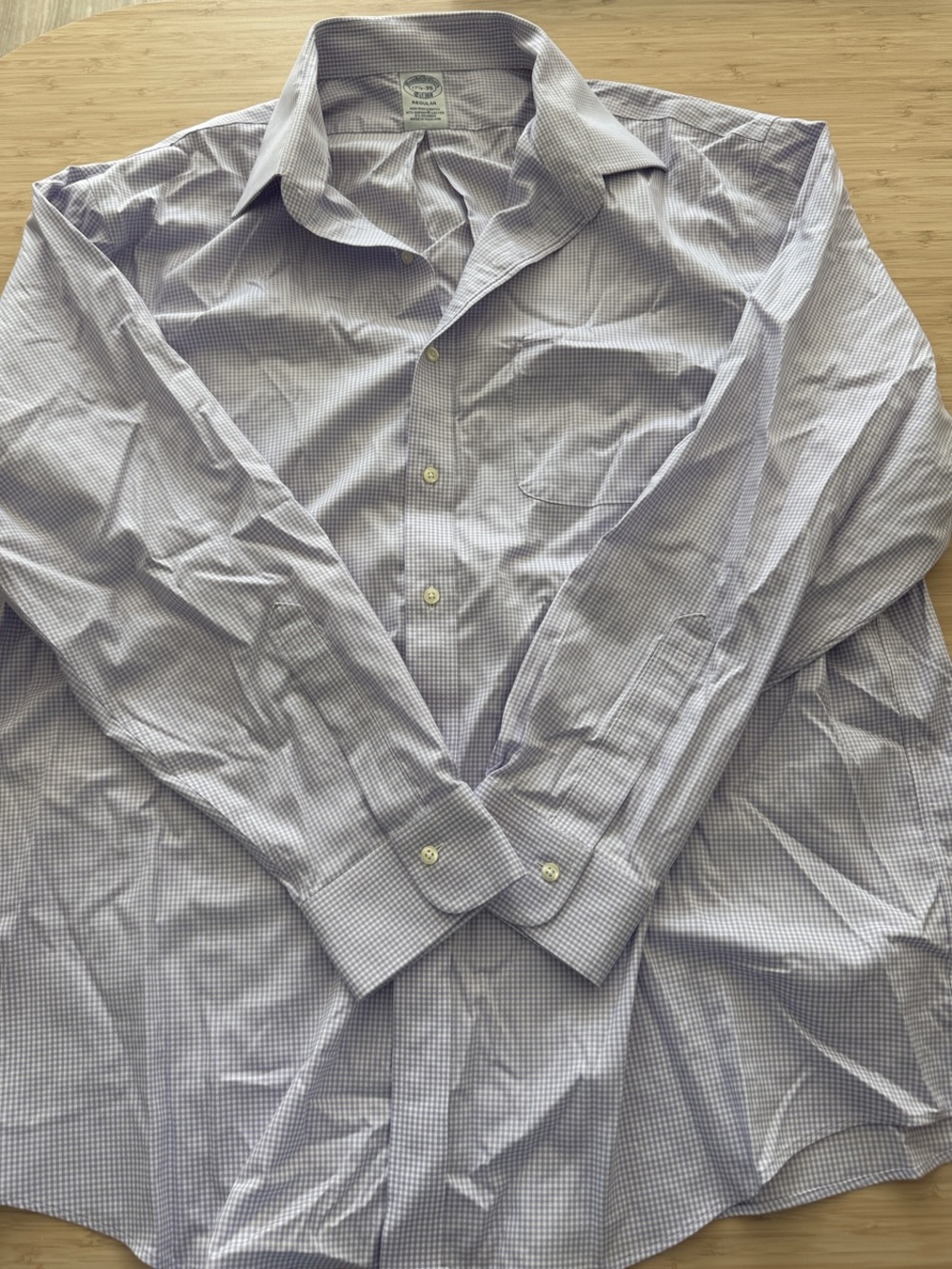 Brooks Brothers Lavender Micro-Check Dress Shirt
